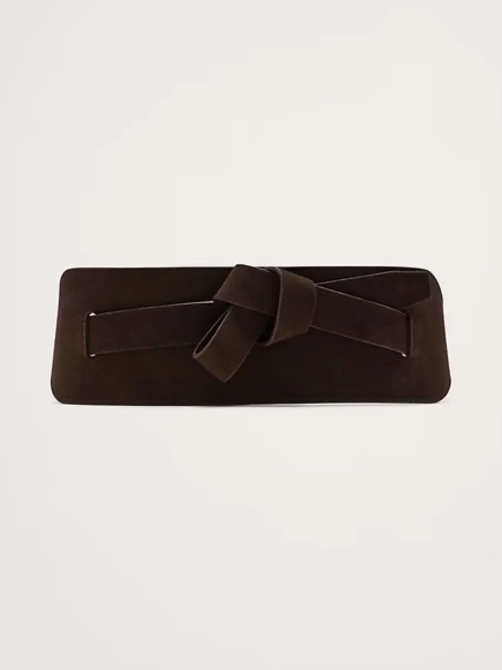 NWT Banana Republic XL Dark Oak Brown Knotted Leather Corset Belt